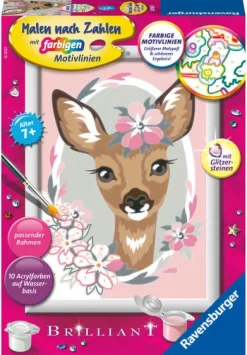 Ravensburger Spieleverlag Basteln & Kreatives*Ravensburger Malen nach Zahlen 28983 - Süßes Reh - Kinder ab 7 Jahren