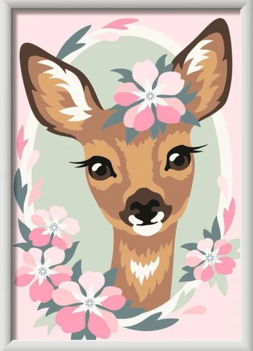 Ravensburger Spieleverlag Basteln & Kreatives*Ravensburger Malen nach Zahlen 28983 - Süßes Reh - Kinder ab 7 Jahren