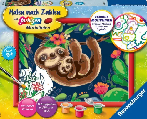 Ravensburger Malen nach Zahlen 28698 - Niedliche Faultiere - Kinder ab 9 Jahren*Ravensburger Spieleverlag Best