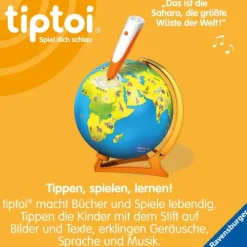 Ravensburger tiptoi 00115 - Mein interaktiver Junior Globus - Kinderspielzeug ab 4 Jahren*Ravensburger Spieleverlag Clearance