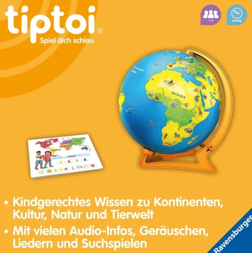 Ravensburger tiptoi 00115 - Mein interaktiver Junior Globus - Kinderspielzeug ab 4 Jahren*Ravensburger Spieleverlag Clearance