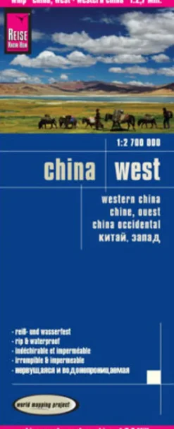 Reise Know-How Rump GmbH Karten & Atlanten-Reise Know-How Landkarte China, West 1 : 2.700.000