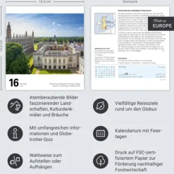 Harenberg u.Weingarten Abreiß-Kalender*Reise Tagesabreißkalender 2026 - Kulturkalender - Städte, Menschen, Landschaften