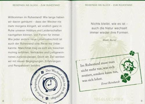 Reisepass ins Glück - Zum Ruhestand*Pattloch Geschenkbuch Outlet