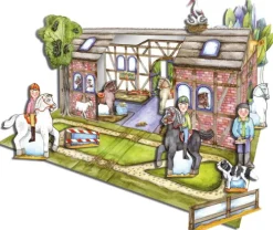 Atelier Color Bastelpapier & Origami*Reiterhof basteln Bastelbogen Ausschneidebogen Pferde