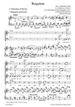 Baerenreiter-Verlag Lateinische Bücher-Requiem (Neuvervollständigung) Klavierauszug vokal