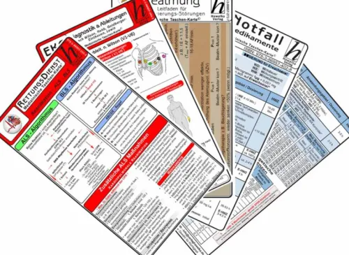 Rettungsdienst Karten-Set - EKG, Herzrhythmusstörungen, Notfallmedikamente, Reanimation*Hawelka, Verlag Best