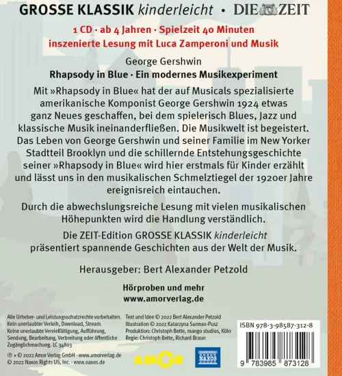 Amor Verlag Kinder- & Jugendbücher·Bilderbücher*Rhapsody in Blue. Ein modernes Musikexperiment.,1 Audio-CD