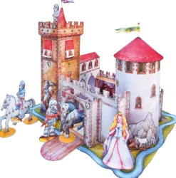 Atelier Color Bastelpapier & Origami-Ritterburg basteln Bastelbogen Ausschneidebogen Ritter & Pferde