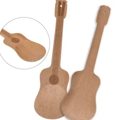 Schwäbische Albumfabrik Küche & Esszimmer*Salat-Löffel Gitarre, Länge ca. 27 cm, aus Holz