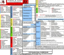 Hawelka, Verlag Medizin-Schemata & Scores in Klinik & Rettungsdienst (2 Karten Set) - SSSS-Schema, ABCDE-Schema, Basics-Schema, IPAP-Schema, SAMPLER(!)S, WASB, FAST, OPQRST, PECH-Regel, DMS, 4Hs, HITS, GCS, KUSS, APGAR