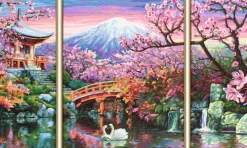 Noris Spiele GmbH Basteln & Kreatives*Schipper Malen nach Zahlen - Kirschblüte in Japan (Triptychon)