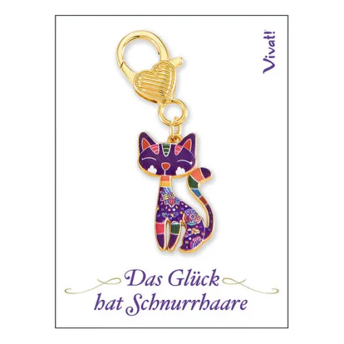 St. Benno Verlag GmbH Schmuck & Accessoires*Schlüsselanhänger 'Das Glück hat Schnurrhaare' für Katzenfreunde