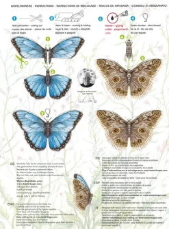 Atelier Color Bastelpapier & Origami*Schmetterlinge basteln aus Papier zum Aufhängen Bastelbogen