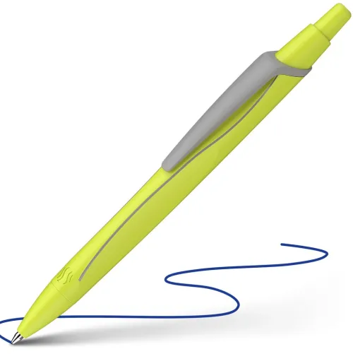 Schneider Schreibgeräte Kugelschreiber*Schneider Kugelschreiber Reco neon gelb, Mine Eco 725 M blau