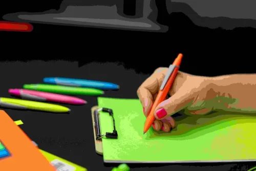 Schneider Schreibgeräte Kugelschreiber*Schneider Kugelschreiber Reco neon gelb, Mine Eco 725 M blau