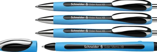 Schneider 3x Kugelschreiber Rave Box + 1x Memo schwarz, 4er Set*Schneider Schreibgeräte Online