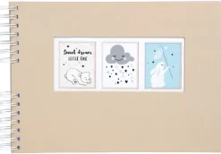 Quo Vadis Dekoration & Einrichtung-Scrapbooking-Set, Fotoalbum mit Spiralbindung, 50 Seiten weiß, 32x22 cm + Stifte, Sticker, Schablonen, Fotoecken