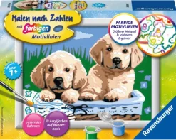 Ravensburger Spieleverlag Basteln & Kreatives*Süße Hundewelpen Malen nach Zahlen Serie E