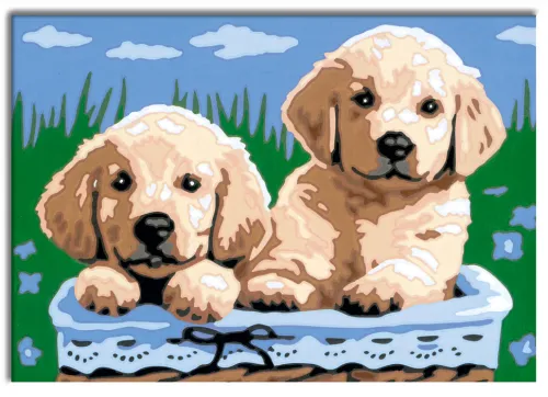 Ravensburger Spieleverlag Basteln & Kreatives*Süße Hundewelpen Malen nach Zahlen Serie E