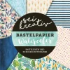 Edition Michael Fischer Bastelpapier & Origami-Sei kreativ! - Bastelpapier Watercolor - Bastelideen und 30 Bogen Motivpapier in 2 Stärken (120 g/qm, 250 g/qm)