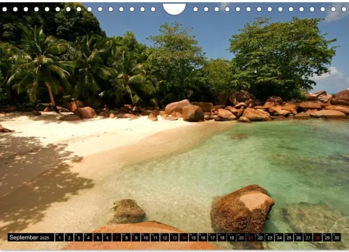 Calvendo Wandkalender*Seychellen (Wandkalender 2025 DIN A4 quer), Monatskalender