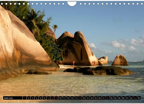 Calvendo Wandkalender*Seychellen (Wandkalender 2025 DIN A4 quer), Monatskalender