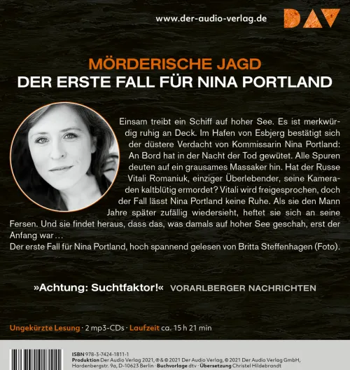 SØG. Dunkel liegt die See. Ein Nina-Portland-Thriller (Teil 1)*Der Audio Verlag GmbH Sale