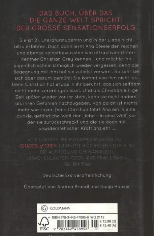 Shades of Grey 01. Geheimes Verlangen*Goldmann TB New