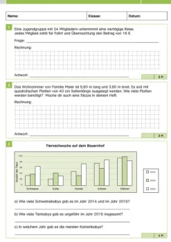 Sicher ins Gymnasium Textaufgaben/Sachaufgaben 4. Klasse*Klett Lerntraining Sale
