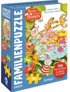 Sieben kleine Hasen. Unser Familien-Puzzle 199 Teile*Oetinger New
