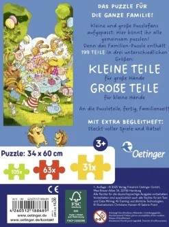 Sieben kleine Hasen. Unser Familien-Puzzle 199 Teile*Oetinger New