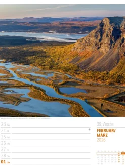 Ackermann Kunstverlag Wochenkalender-Skandinavien Wochenplaner Kalender 2026 | Der Zauber des hohen Nordens