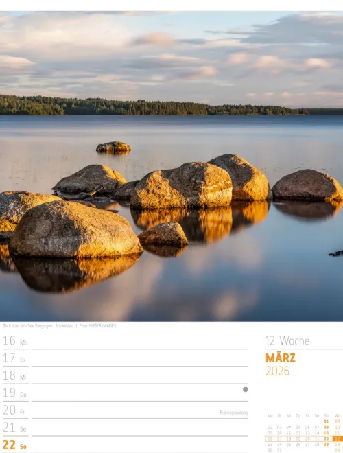 Ackermann Kunstverlag Wochenkalender-Skandinavien Wochenplaner Kalender 2026 | Der Zauber des hohen Nordens
