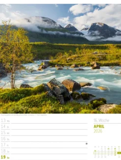 Ackermann Kunstverlag Wochenkalender-Skandinavien Wochenplaner Kalender 2026 | Der Zauber des hohen Nordens