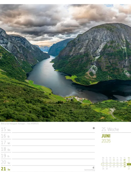 Ackermann Kunstverlag Wochenkalender-Skandinavien Wochenplaner Kalender 2026 | Der Zauber des hohen Nordens