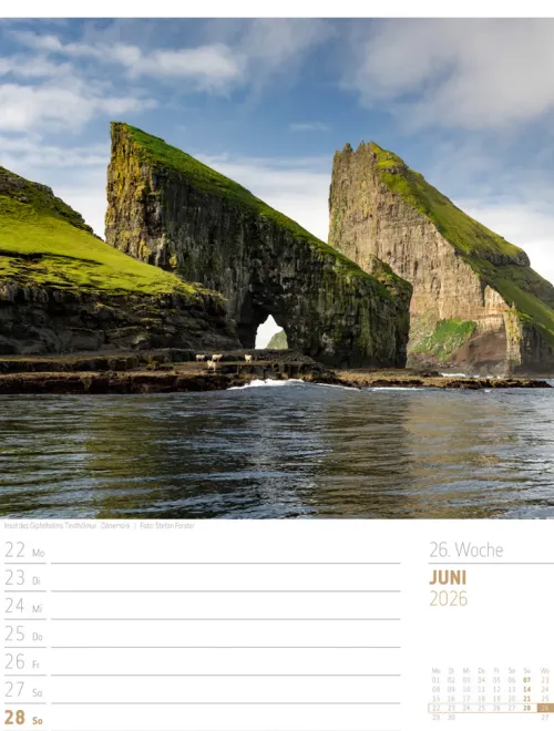 Ackermann Kunstverlag Wochenkalender-Skandinavien Wochenplaner Kalender 2026 | Der Zauber des hohen Nordens