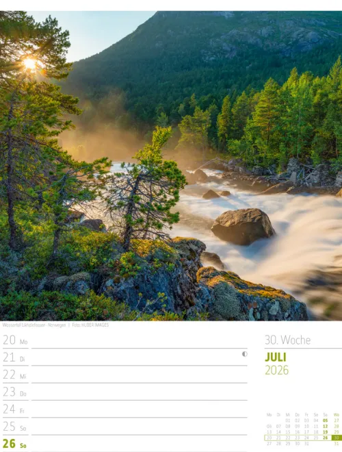 Ackermann Kunstverlag Wochenkalender-Skandinavien Wochenplaner Kalender 2026 | Der Zauber des hohen Nordens