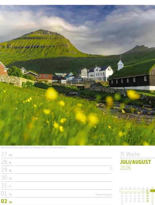 Ackermann Kunstverlag Wochenkalender-Skandinavien Wochenplaner Kalender 2026 | Der Zauber des hohen Nordens