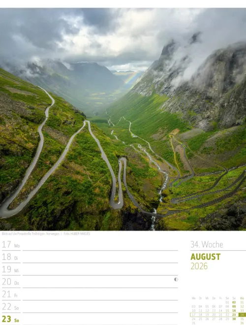 Ackermann Kunstverlag Wochenkalender-Skandinavien Wochenplaner Kalender 2026 | Der Zauber des hohen Nordens