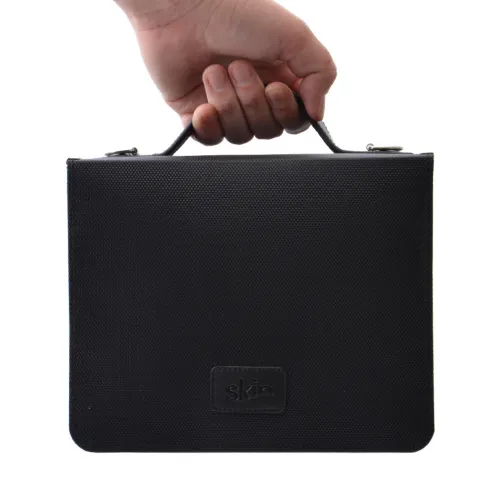 Barth & Bauer Lesen & Geschichten*SKIN Tasche BASIC Gr. XL (Habersack) onyx-schwarz / mit Tragegurt & Buchstütze