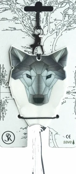 Bookchair Vertrieb Bastelpapier & Origami-Softreflector ORIGAMI (Wolf) Reflektor für Taschen und Kleidung
