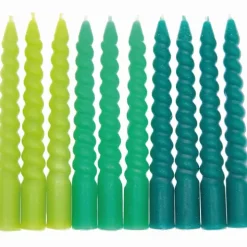 Spiralkerzen, Grün Mix, 10 Stk, Ø 1,2 cm x 10 cm hoch*Rico Design GmbH & Co.KG Clearance