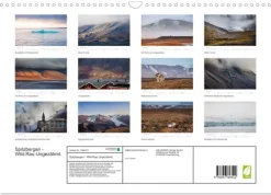 Calvendo Wandkalender*Spitzbergen - Wild.Rau.Ungezähmt. (Wandkalender 2026 DIN A3 quer), Monatskalender