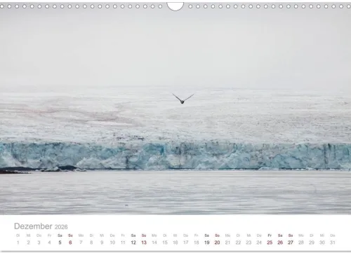 Calvendo Wandkalender*Spitzbergen - Wild.Rau.Ungezähmt. (Wandkalender 2026 DIN A3 quer), Monatskalender