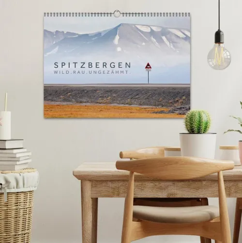 Calvendo Wandkalender*Spitzbergen - Wild.Rau.Ungezähmt. (Wandkalender 2026 DIN A3 quer), Monatskalender