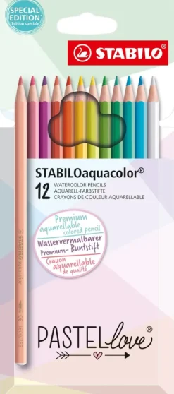 Stabilo Buntstifte*Aquarell-Buntstifte aquacolor Pastellove 12er Set