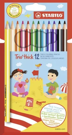 Buntstifte Trio dick, 12er Set*STABILO Hot