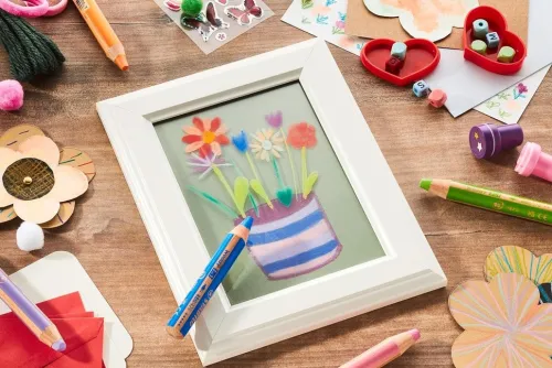 STABILO Buntstifte-Buntstifte, Wasserfarbe & Wachsmalkreide woody 3in1, 38er Box und 3 Spitzer mit 13 verschiedenen Farben