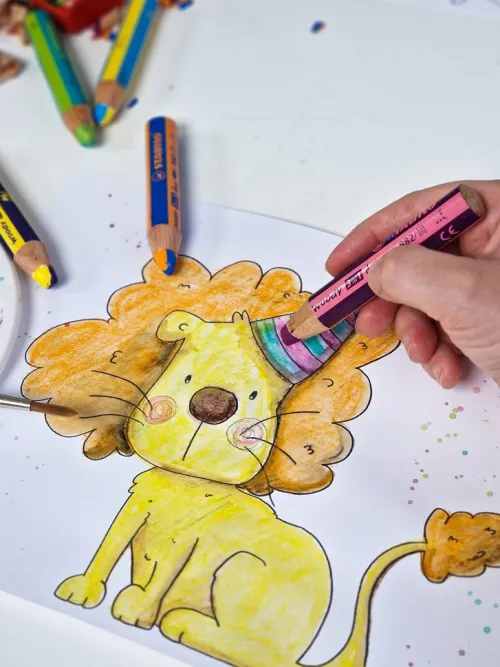 Stabilo Buntstifte-Buntstifte woody 3in1 duo 5er Set mit Spitzer